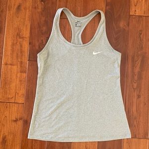 Nike Dri-Fit Solid Gray Racerback Balance Tank Top size M